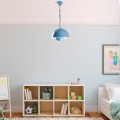 Neptun Megapap  E27 metallic ceiling lamp in light blue color Ø30x70cm.