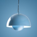 Neptun Megapap  E27 metallic ceiling lamp in light blue color Ø30x70cm.