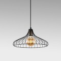 Adda Megapap E27 metallic ceiling lamp in black color Ø36x120cm.