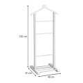 Beta Megapap wooden floor hanger in white color 48x35x120cm.
