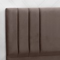 Figaro Megapap fabric bed in brown color 160x200cm.