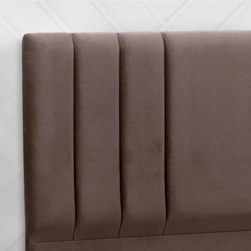 Figaro Megapap fabric bed in brown color 160x200cm.