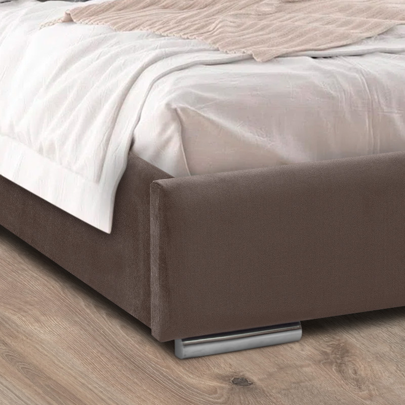 Figaro Megapap fabric bed in brown color 160x200cm.