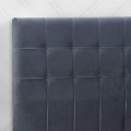Fabrizio Megapap fabric bed in grey color 160x200cm.