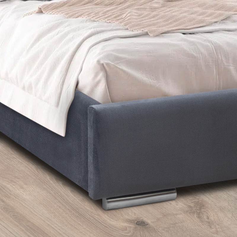 Fabrizio Megapap fabric bed in grey color 160x200cm.