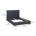 Fabrizio Megapap fabric bed in grey color 160x200cm.