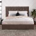 Fabrizio Megapap fabric bed in brown color 160x200cm.