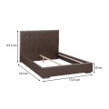 Fabrizio Megapap fabric bed in brown color 160x200cm.