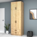 Ricardo Megapap two doors melamine wardrobe with cabinet in oak color 80x51,8x240cm.