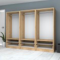 Ricardo Megapap six doors melamine wardrobe in oak color 240x51,8x181cm.