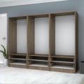 Ricardo Megapap six doors melamine wardrobe in walnut color 240x51,8x181cm.