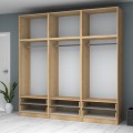 Ricardo Megapap six doors melamine wardrobe with cabinet in oak color 240x51,8x240cm.