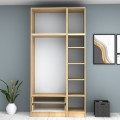 Ricardo Megapap three doors melamine wardrobe with cabinet in oak color 120x51,8x240cm.