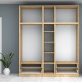 Ricardo Megapap five doors melamine wardrobe with cabinet in oak color 200x51,8x240cm.