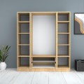 Ricardo Megapap four doors melamine wardrobe in oak color 160x51,8x181cm.