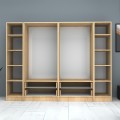 Ricardo Megapap six doors melamine wardrobe in oak color 240x51,8x181cm.