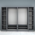 Ricardo Megapap six doors melamine wardrobe in anthracite color 240x51,8x181cm.