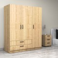 Victoria Megapap three doors melamine wardrobe in oak color 150x60x181cm.