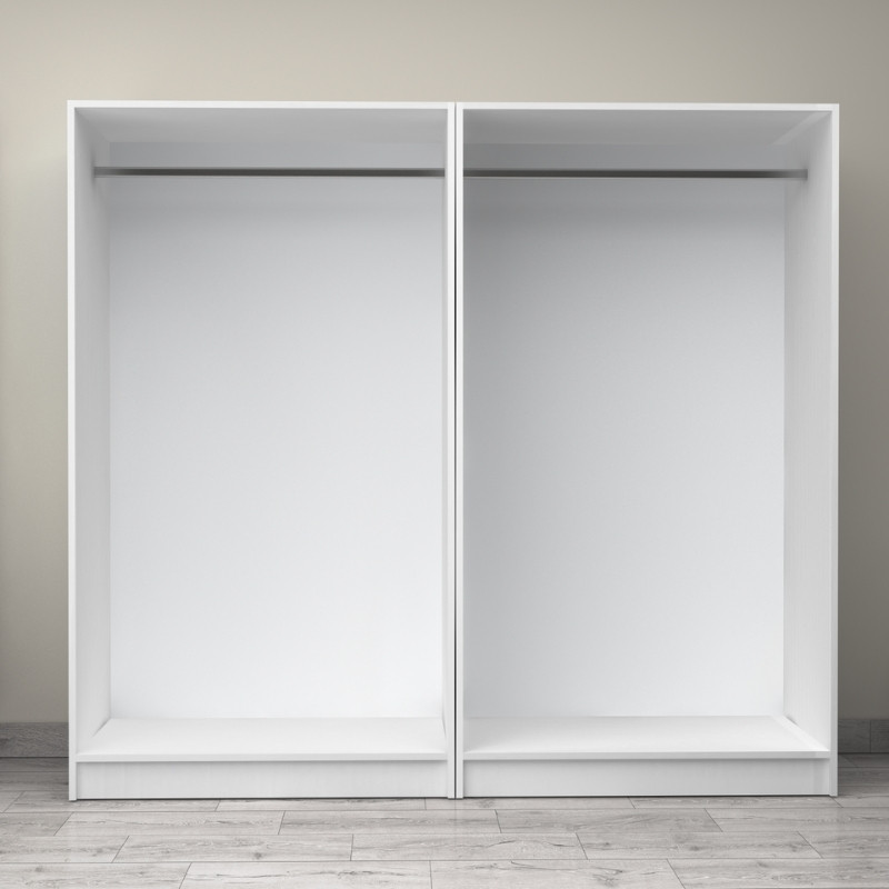 Victoria Megapap four doors melamine wardrobe in white color 200x60x181cm.