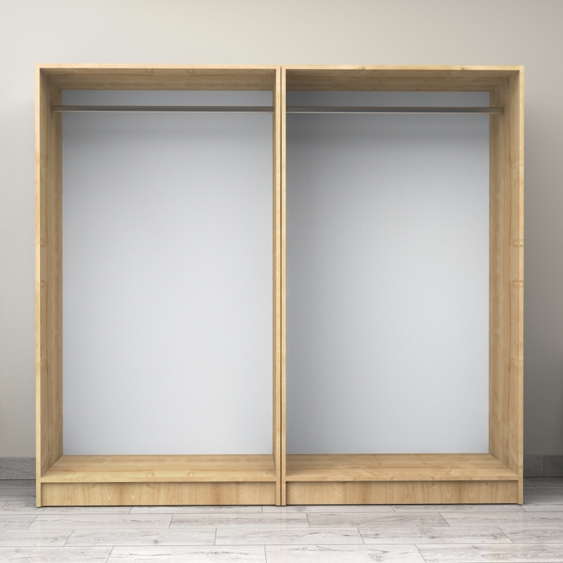Victoria Megapap four doors melamine wardrobe in oak color 200x60x181cm.