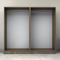 Victoria Megapap four doors melamine wardrobe in walnut color 200x60x181cm.