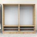 Victoria Megapap four doors melamine wardrobe in oak color 200x60x181cm.