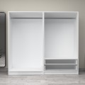 Victoria Megapap four doors melamine wardrobe in white color 200x60x181cm.