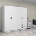 Victoria Megapap four doors melamine wardrobe in white color 200x60x181cm.