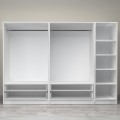 Victoria Megapap five doors melamine wardrobe in white color 250x60x181cm.