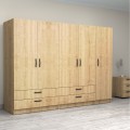 Victoria Megapap five doors melamine wardrobe in oak color 250x60x181cm.