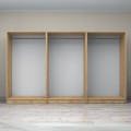 Victoria Megapap six doors melamine wardrobe in oak color 300x60x181cm.