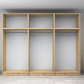 Victoria Megapap six doors melamine wardrobe with cabinet in oak color 300x60x240cm.