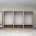 Victoria Megapap six doors melamine wardrobe in oak color 300x60x181cm.