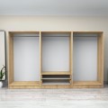 Victoria Megapap six doors melamine wardrobe in oak color 300x60x181cm.