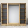 Victoria Megapap four doors melamine wardrobe in oak color 200x60x181cm.