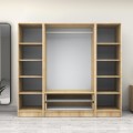 Victoria Megapap four doors melamine wardrobe in oak color 200x60x181cm.