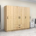 Victoria Megapap four doors melamine wardrobe in oak color 200x60x181cm.