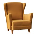 Lola Megapap velvet armchair in gold color 77x70x92cm.