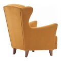 Lola Megapap velvet armchair in gold color 77x70x92cm.
