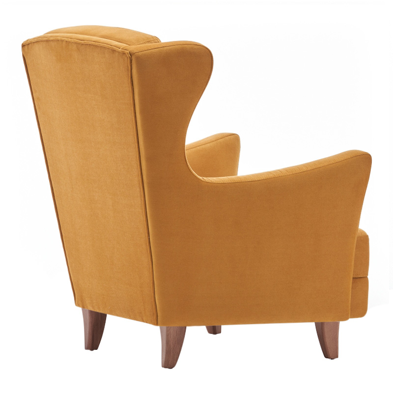 Lola Megapap velvet armchair in gold color 77x70x92cm.