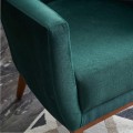Gonca Megapap velvet armchair in dark green color 71x75x87cm.