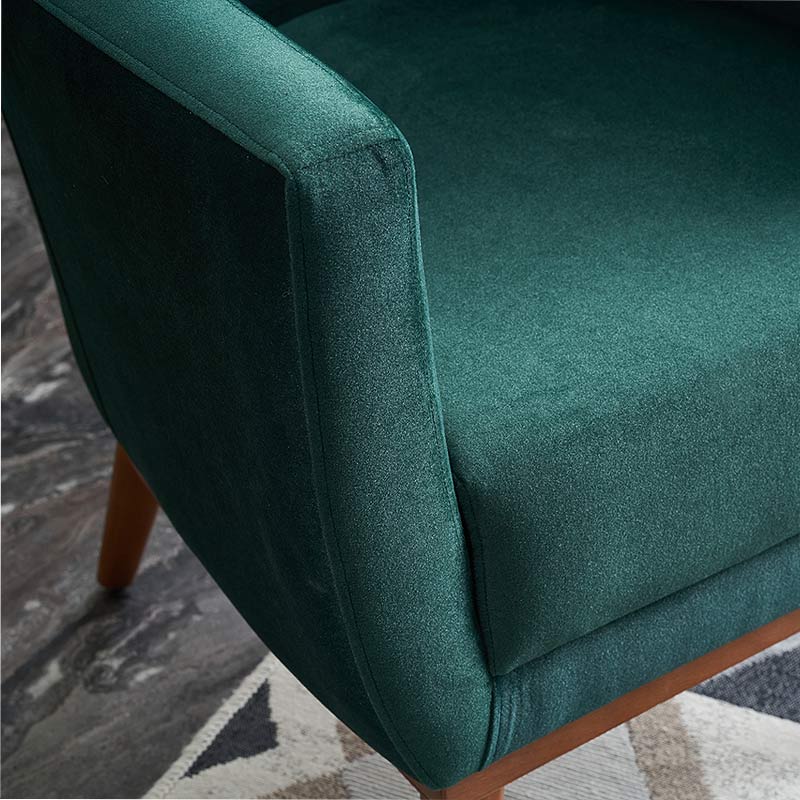 Gonca Megapap velvet armchair in dark green color 71x75x87cm.