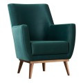 Gonca Megapap velvet armchair in dark green color 71x75x87cm.