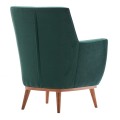 Gonca Megapap velvet armchair in dark green color 71x75x87cm.