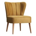 Layla Megapap fabric chair in gold color 64x59x84cm.