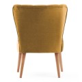 Layla Megapap fabric chair in gold color 64x59x84cm.