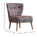 Viola Megapap fabric chair multicolor floral 65x57x80cm.