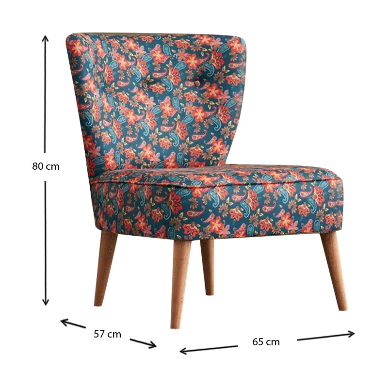Viola Megapap fabric chair multicolor floral 65x57x80cm.