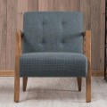 Kemer Megapap fabric armchair in blue - brown color 67x76x78cm.