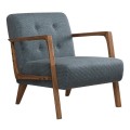 Kemer Megapap fabric armchair in blue - brown color 67x76x78cm.